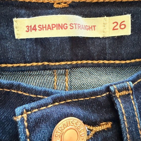 Levi's Women's Dark Blue Straight Pants - Picture 3 of 5